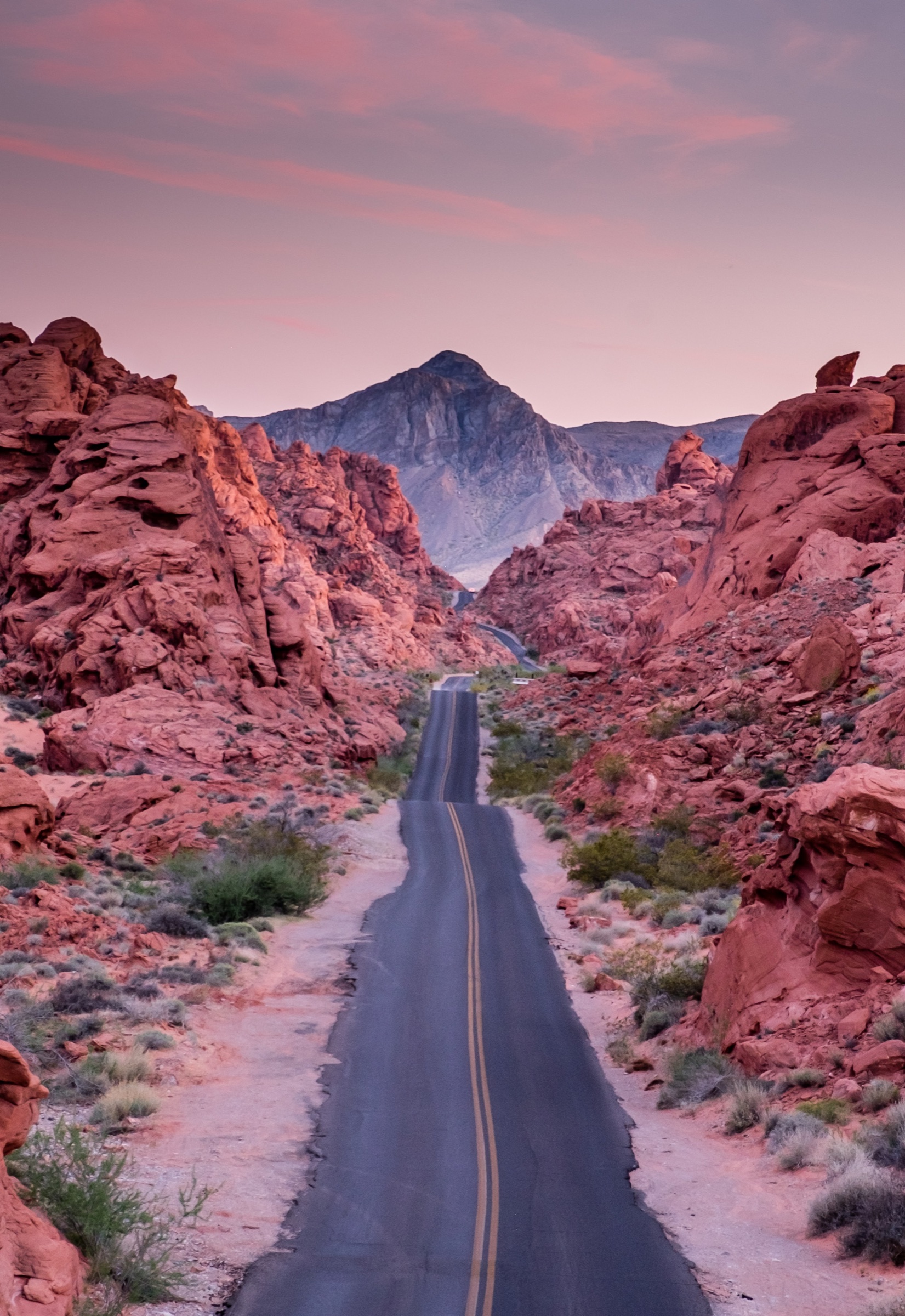 A path through open terrain